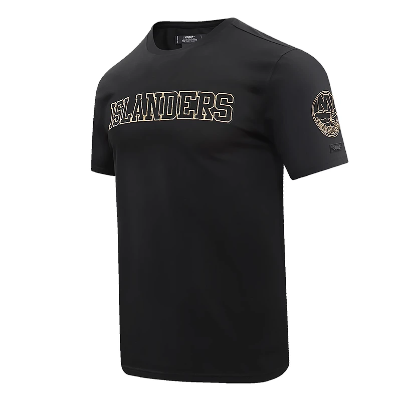 T-shirt noir avec logo Pro Standard des Islanders de New York pour hommes