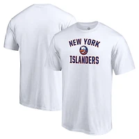 T-shirt blanc pour homme avec arche de la victoire des Islanders New York