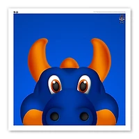Poster Sparky le dragon des Islanders de New York 30,5 x 30,5 cm