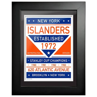 Insulaires de New York - Oeuvre encadrée bicolore 12'' x 16''