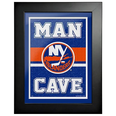 New York Islanders - Oeuvre encadrée Man Cave 12 `` x 16 ''