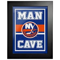 New York Islanders - Oeuvre encadrée Man Cave 12 `` x 16 ''