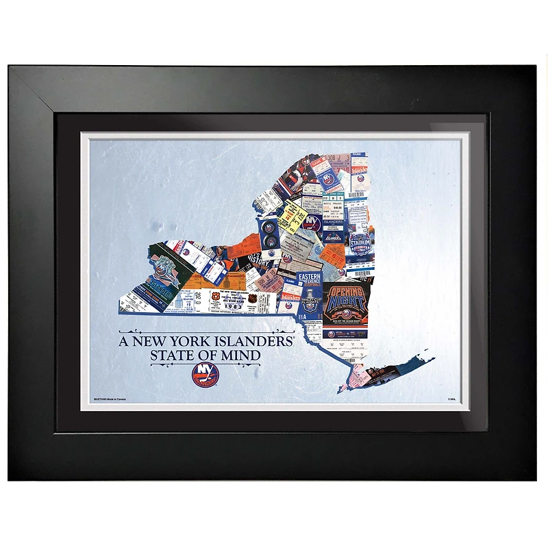 Insulaires de New York - Oeuvre encadrée État d'esprit 12'' x 16''