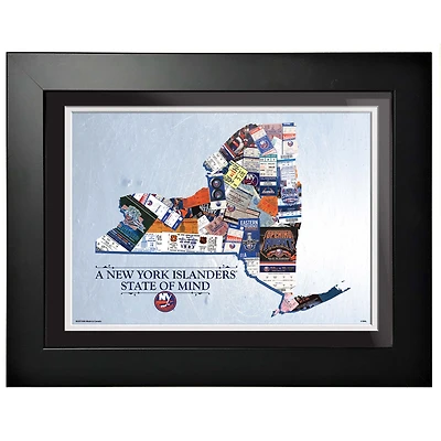 Insulaires de New York - Oeuvre encadrée État d'esprit 12'' x 16''