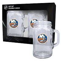 New York Islanders 2-Pack 16oz. Ensemble de tasses maçon