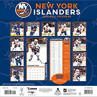 Calendrier mural de l'équipe des Islanders de New York 2024-2025 12" x 12"