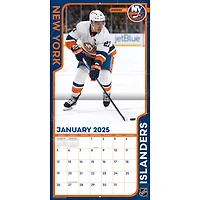 Calendrier mural de l'équipe des Islanders de New York 2024-2025 12" x 12"