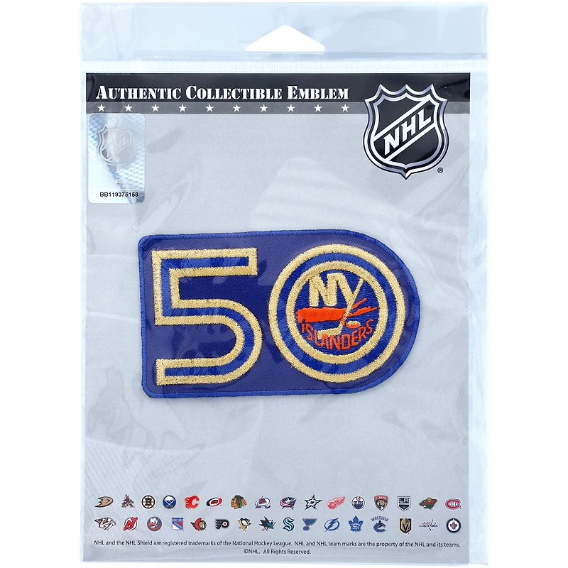 Écusson de maillot de l'emblème national de la saison du 50e anniversaire des Islanders de New York