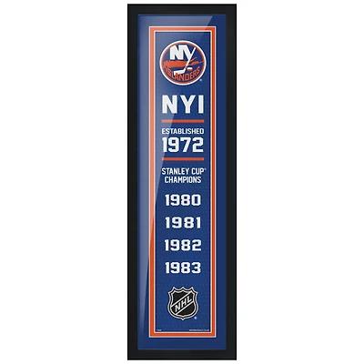 Islanders de New York - Panneau encadré Empire 6'' x 22''