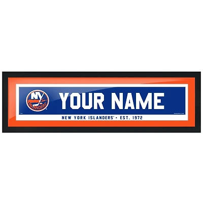 Islanders de New York - Cadre photo de personnalisation d'équipe de 6'' x 22''