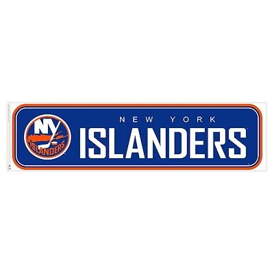 New York Islanders - Décalcomanie murale longue conception repositionnable de l'équipe 90'' x 23''