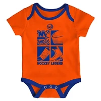 Ensemble de body trois pièces pour nouveau-né et bébé, motif Legend des New York Islanders