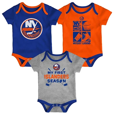 Ensemble de body trois pièces pour nouveau-né et bébé, motif Legend des New York Islanders