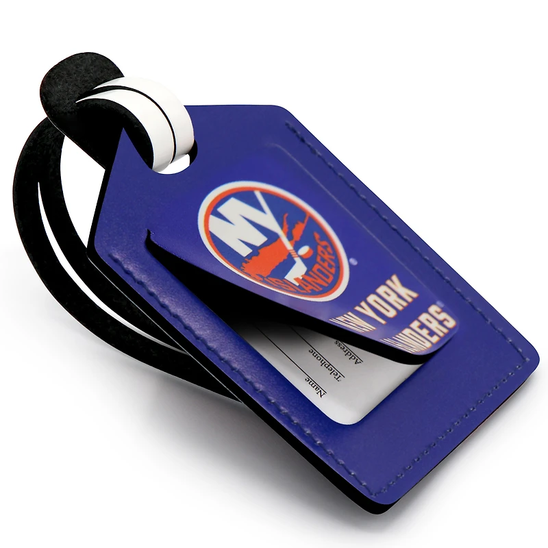 Étiquette de bagage en cuir personnalisée Royal New York Islanders