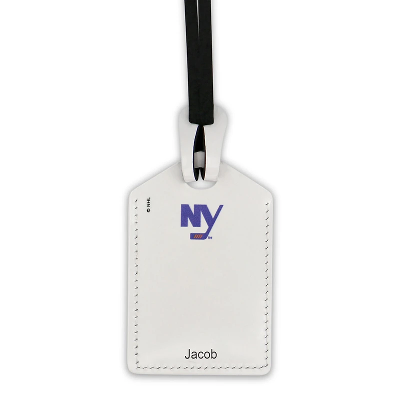 Étiquette de bagage en cuir personnalisée Royal New York Islanders
