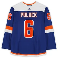 Maillot authentique Adidas bleu dédicacé par Ryan Pulock des Islanders de New York