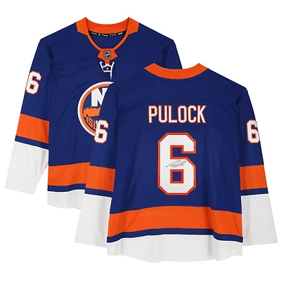 Maillot Breakaway bleu dédicacé par Ryan Pulock des New York Islanders