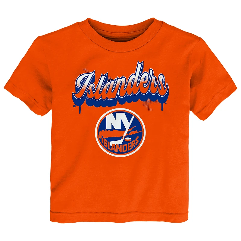 T-shirt orange pour tout-petit avec inscription pétillante des New York Islanders