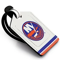 Étiquette de bagage en cuir personnalisée des Islanders de New York blanche