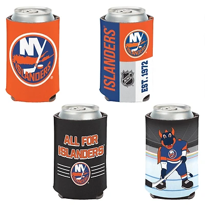WinCraft Islanders de New York, paquet de 4, 12 oz. Ensemble refroidisseur de canettes
