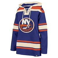 Women's '47  Royal New York Islanders Superior Lacer Pullover Hoodie