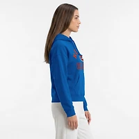 Women's Champion  Royal New York Islanders Arched Pill Box Hoodie
