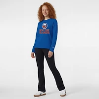 Women's Champion  Royal New York Islanders Wordmark Lockup Long Sleeve T-Shirt