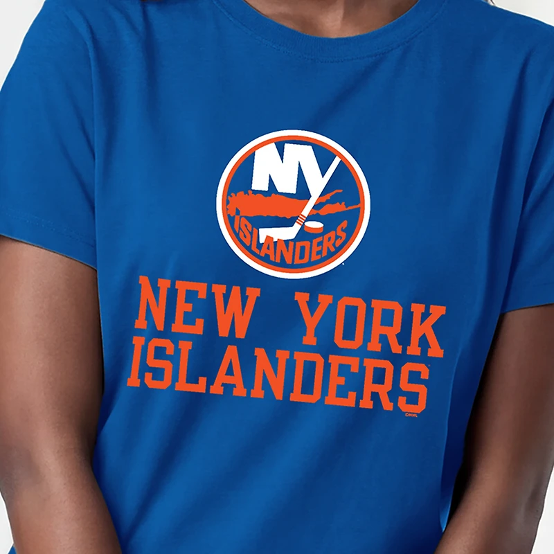 Women's Champion  Royal New York Islanders Wordmark Lockup T-Shirt