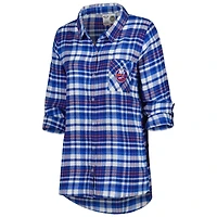 Chemise de nuit à manches longues en flanelle Concepts Sport Royal New York Islanders Mainstay pour femmes