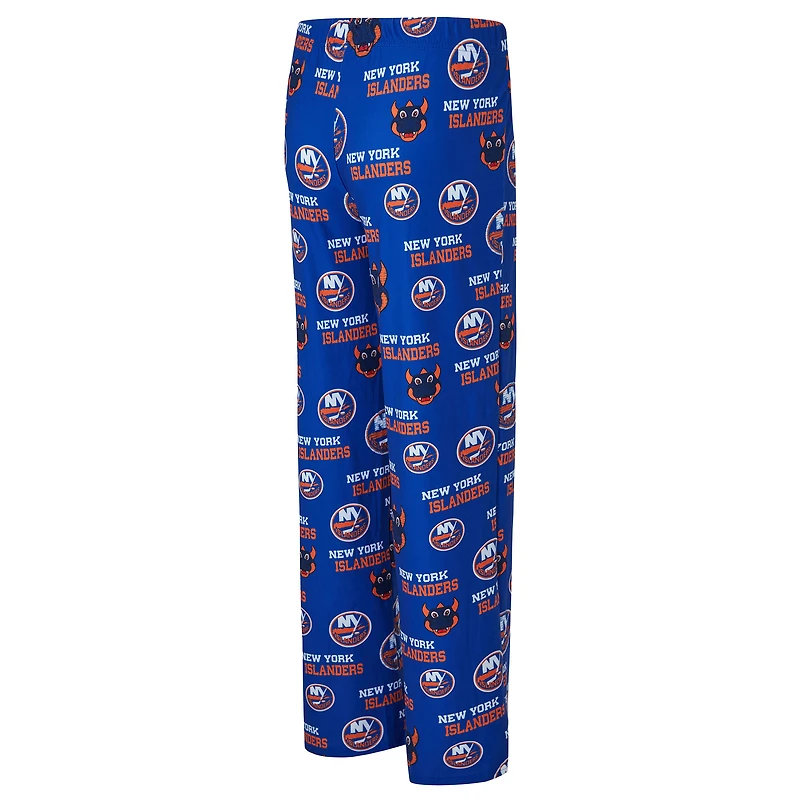 Pantalon en tricot à imprimé intégral Zest des New York Islanders de Concepts Sport Royal pour femme