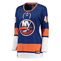 Maillots de joueur échappé à domicile des Royal New York Islanders Matthew Schaefer, fanatiques féminines