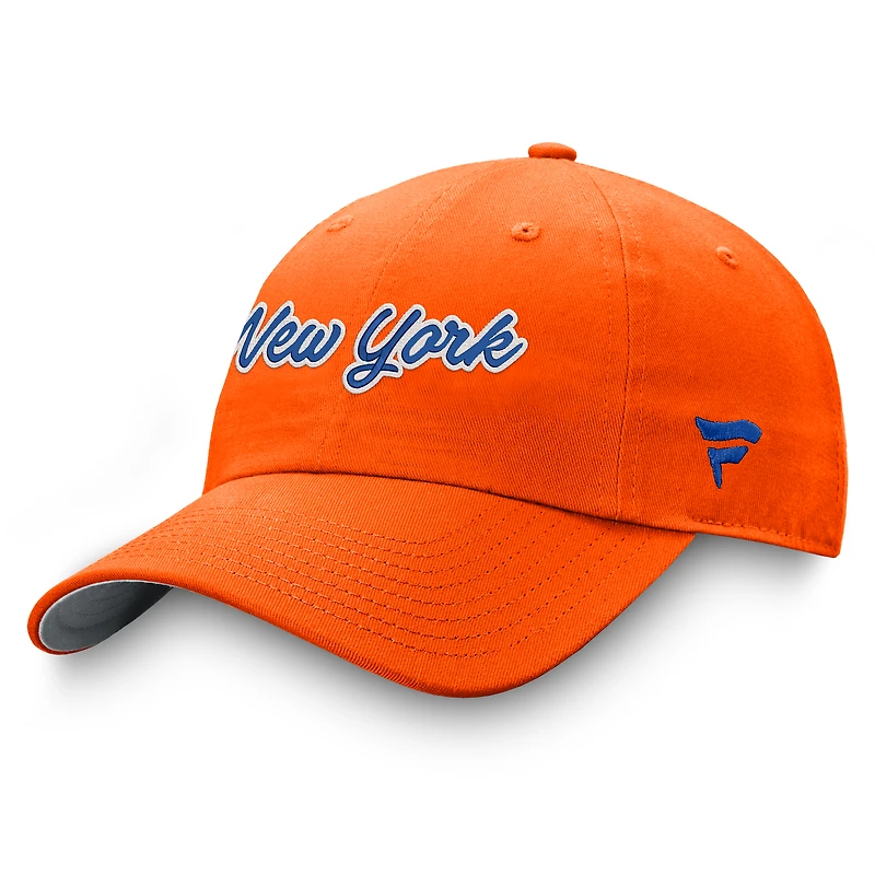 Casquette ajustable Breakaway orange des New York Islanders Fanatics pour femmes