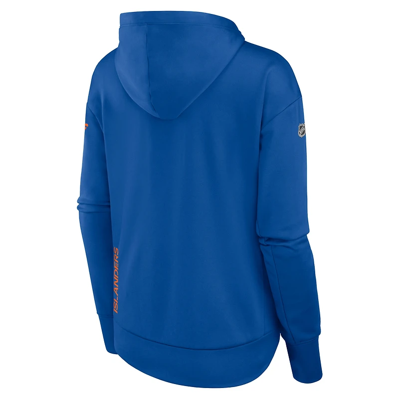 Sweat à capuche entièrement zippé Fanatics Royal New York Islanders Authentic Pro Scuba pour femmes