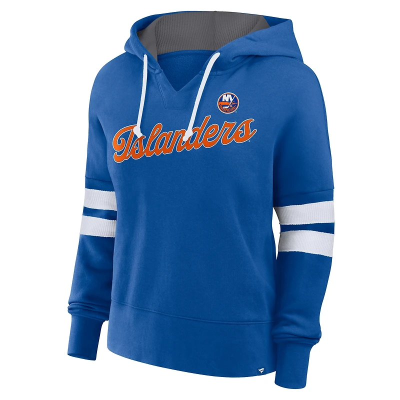 Women's Fanatics Royal New York Islanders Oversized Seize Pullover Hoodie