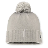 Women's Fanatics Tan New York Islanders Authentic Pro Road Cuffed Knit Hat with Pom