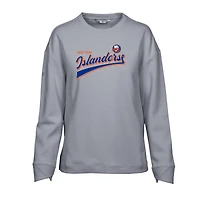 Women's Levelwear Gray New York Islanders Fiona Retro Team 2.0 Pullover Sweatshirt