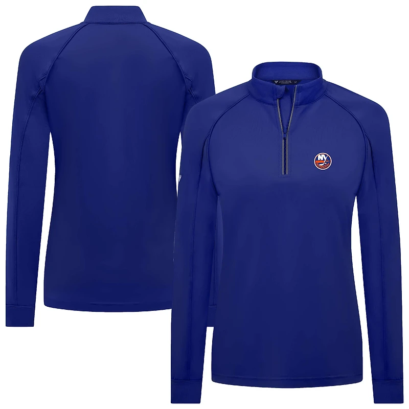 Haut à glissière quart de tour Kinetic Insignia Core Raglan pour femme Levelwear Royal New York Islanders