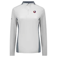 Women's Levelwear White New York Islanders Moxie Insignia Core Quarter-Zip Top