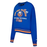 Sweat-shirt court Pro Standard Royal New York Islanders Area Code pour femme