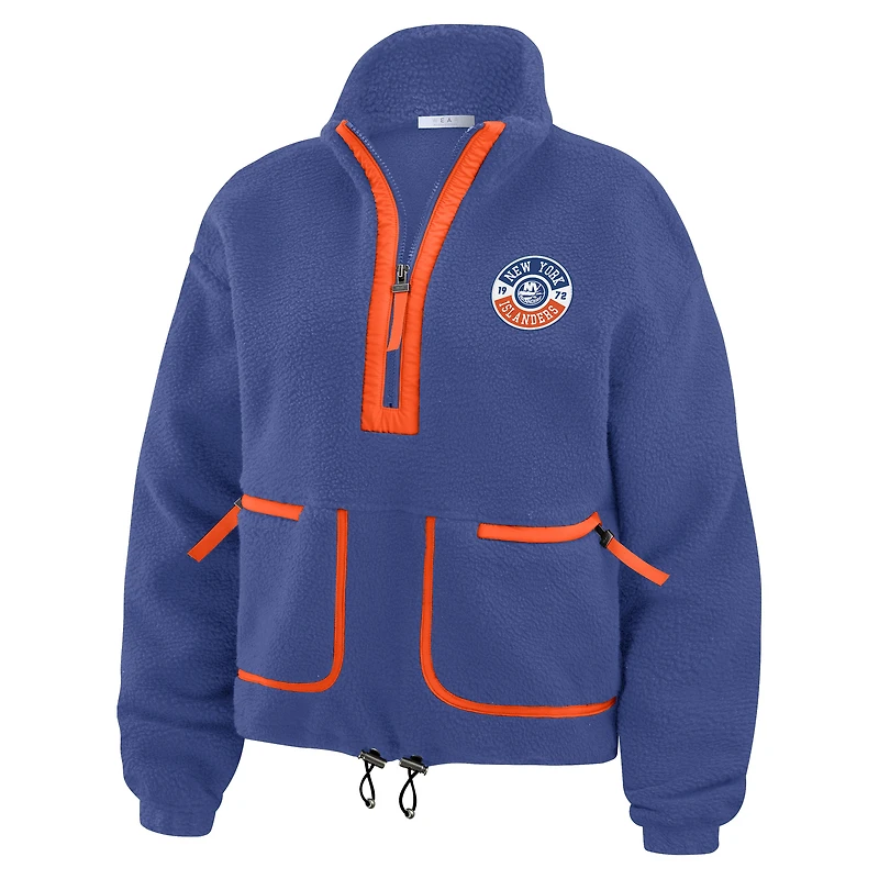 Veste polaire à demi-zip pour femme WEAR by Erin Andrews Royal New York Islanders