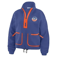 Veste polaire à demi-zip pour femme WEAR by Erin Andrews Royal New York Islanders