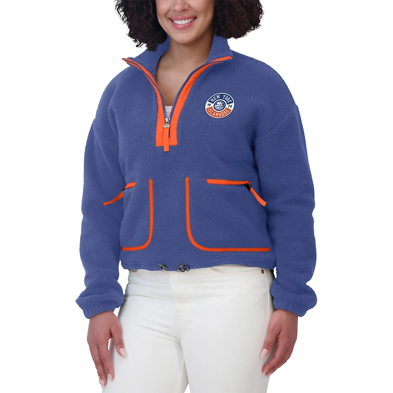 Veste polaire à demi-zip pour femme WEAR by Erin Andrews Royal New York Islanders