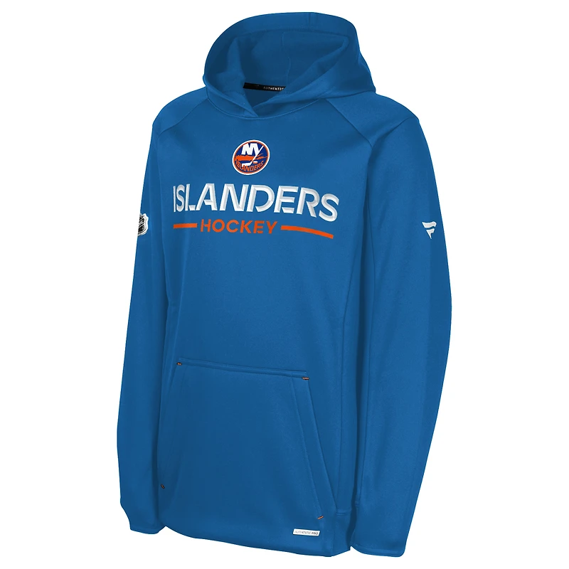 Youth Fanatics Royal New York Islanders Authentic Pro Rink Raglan Hoodie