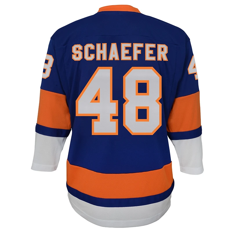 Youth Outerstuff Matthew Schaefer Blue New York Islanders Home Replica Player Jersey