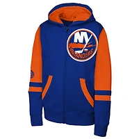 Youth Royal New York Islanders Face Off Full-Zip Hoodie