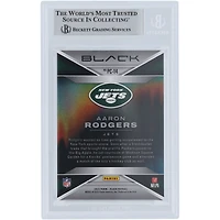 Aaron Rodgers New York Jets Autographed 2023 Panini Black Prolific White Ink #PC-14 Beckett Fanatics Witnessed Authenticated Card