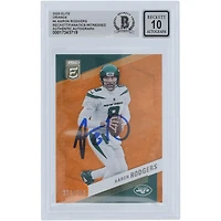 Aaron Rodgers New York Jets Autographed 2023 Panini Donruss Elite Orange #4 #/399 Beckett Fanatics Witnessed Authenticated 10 Card