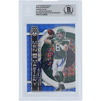 Aaron Rodgers New York Jets Autographed 2023 Panini Mosaic Men of Mastery Blue Mosaic #MM-4 #/99 Beckett Fanatics Witnessed Authenticated Card