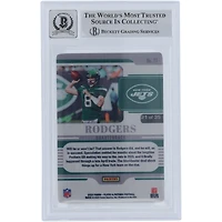 Aaron Rodgers New York Jets Autographed 2023 Panini Plates & Patches Metal Vector #77 #/35 Beckett Fanatics Witnessed Authenticated 10 Card