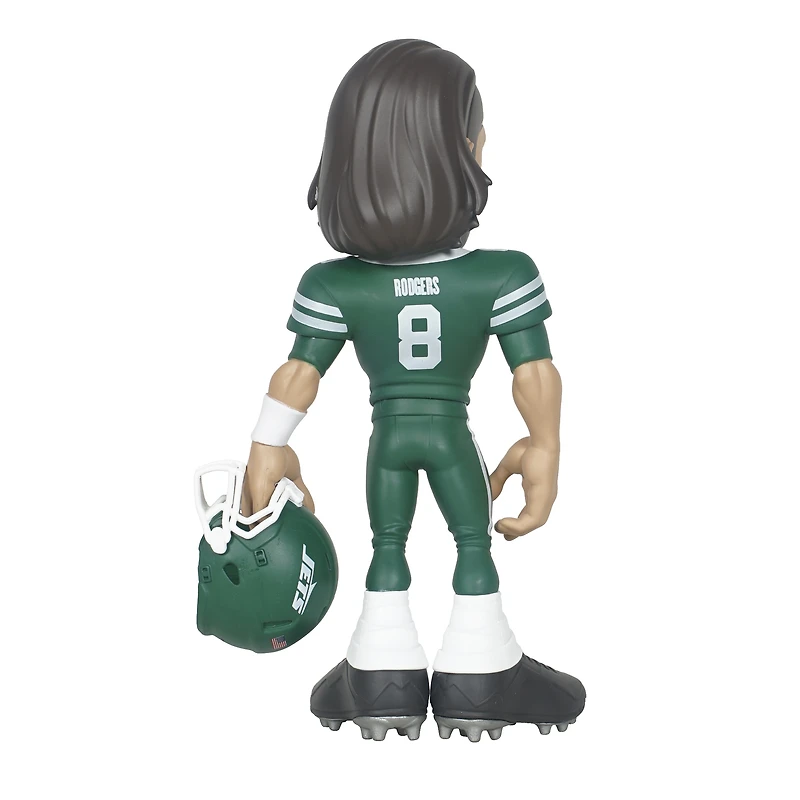 Figurine en vinyle GameChanger de 6 pouces de la série 5 des New York Jets d'Aaron Rodgers - Recherchez des variantes de couleurs unies rares